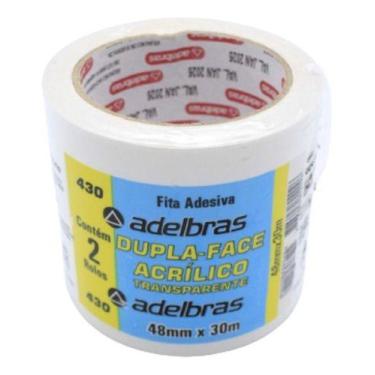 Imagem de Fita Dupla Face Transparente forte e fina Decoração artesanato Caixa C