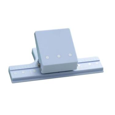 Imagem de UGPLM Furador de papel com 3 furos, mini artesanato, fotos resistentes, material escolar, estúdio de scrapbooking, cartão comemorativo, furador de papel, Azul