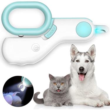 Imagem de Alicate de Unhas Para Cachorro Higiene Gatos Com LED Auxiliar