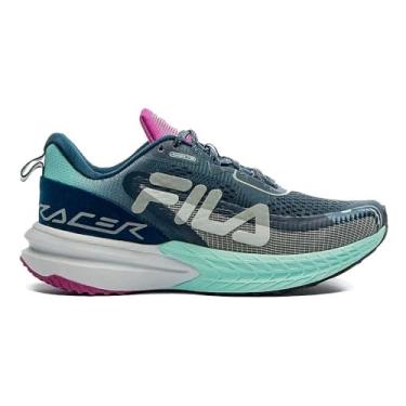 Imagem de Tênis Fila Racer T2 S Marinho Verde e Rosa - Feminino - 34 - Azul-Marinho