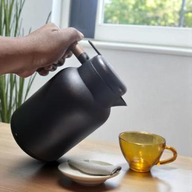 Imagem de Garrafa Térmica Jarra De Café 1 L Com Viso de Temperatura em LED Bebida Quente ou Gelada (Preto)