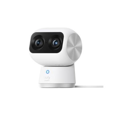 Imagem de eufy Câmera S350, Camera de Segurança Wi-Fi, 4K Inteligente com Câmera Dupla, Visão 360°, Zoom 8×, Visão Noturna, Babá Eletrônica, Rastreamento por IA, Compatível com Alexa e HomeBase 3