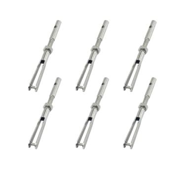 Imagem de 6 peças RC Airplane U-Clip Clamp Metal Clevis com haste de puxar conector acoplador eixo de conexão para avião RC helicóptero peças de asa fixa DIY modelo acessórios de conexão de aeronave (M3 tamanho