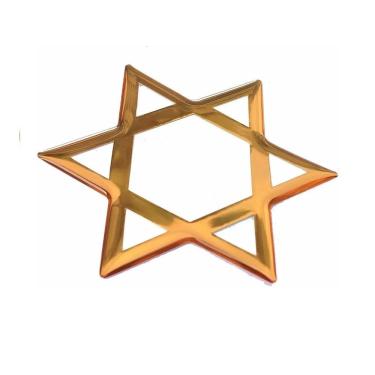 Imagem de Adesivo Estrela De Davi Carro Alto-Relevo Dourado