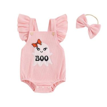 Imagem de Roupa de Halloween para meninas Socutebabe Ghost Romper 6-12M