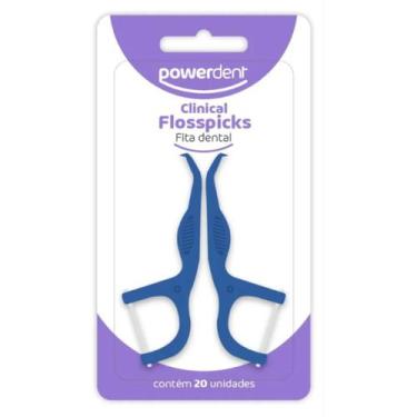 Imagem de Fio Dental Floss Picks Com Cabo Adulto 20 Un Powerdent