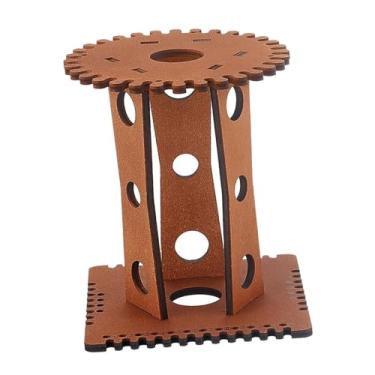 Imagem de UGPLM Conjunto de discos de trança Kumihimo, ferramenta de tricô para pulseira, de madeira, faça você mesmo para fazer pulseiras, ferramenta de disco de