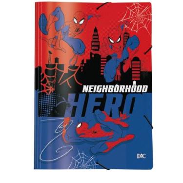 Imagem de Kit de Pastas Aba Elásticas, Dac, Plástica, Homem Aranha, Sem Lombo, Pacote com 10