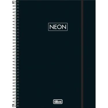 Imagem de Tilibra - Caderno Espiral Capa Plástica Universitário 1 Matéria Neon Fit Masculino 80 Folhas - Capa Preta