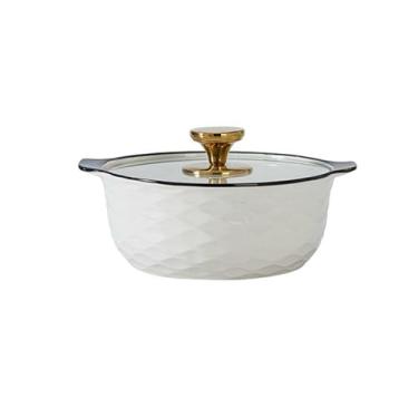 Imagem de Conjunto de pratos de cerâmica coloridos sob o esmalte para sopa de macarrão simples e pote de diamante