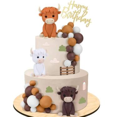 Imagem de Cake Toppers Decorations Kigley Highland Cow 25 unidades