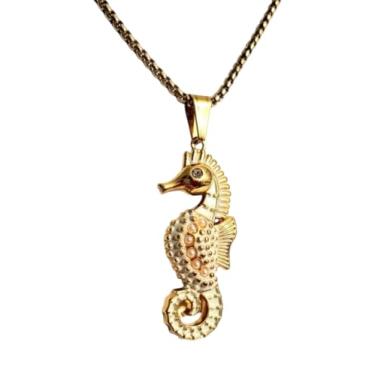 Imagem de Corrente com Pingente Cavalo Marinho Mar e Oceano