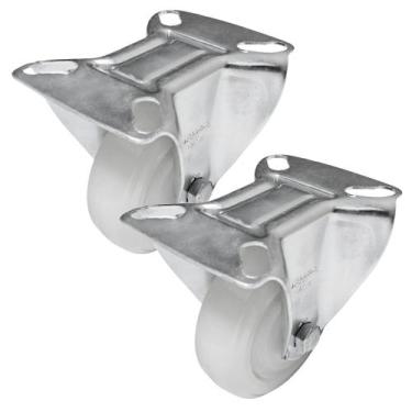 Imagem de Rodízio Fixo Aço Zincado Nylon FLR 414 NNKC 200KG - 2 Unidades Borrach