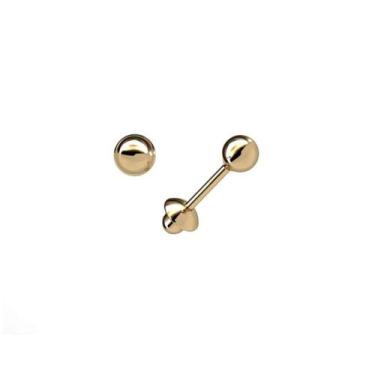 Imagem de Brinco de Bola Infantil 3,5mm Ouro 18K Mod 038-1 - FINETO