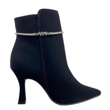 Imagem de Bota Feminina Bico Fino Tira Strass Via Marte 094 003-Feminino