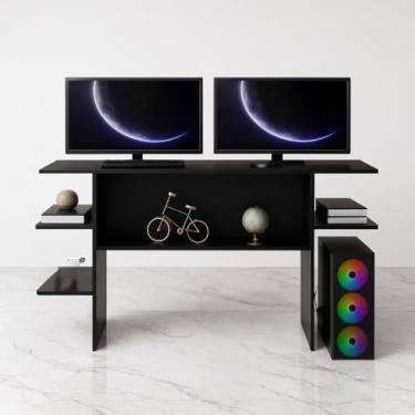 Imagem de Mesinha para Computador Multiuso - Quarto, Sala e Escritório Branco(PRETO)