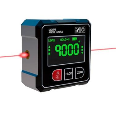 Imagem de Inclinômetro Digital com Laser Medidor de Nível Angulos Base - Ideal para Construção, Marcenaria e Engenharia