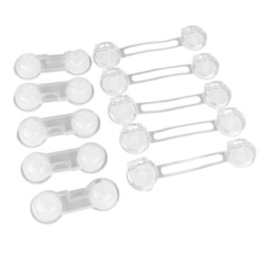 Imagem de Bewinner Fechaduras de Segurança Autoadesivas para Crianças, Material ABS e PE Resistente para Armários, Gavetas, Geladeiras, 10 Fechaduras de Portas de Armários de Segurança