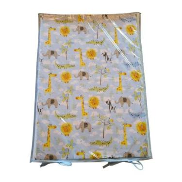 Imagem de Trocador de Comoda Para Bebê Safari Selva Azul bebe Trocador de Fralda