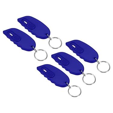 Imagem de Generic Mini cortador de caixa portátil, 5 peças abridor de pacote pequeno utilitário abridor de cartas de escritório para caixa de envelope aberto, corte de papel, DIY, azul