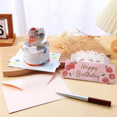 Imagem de Elegante cartão de aniversário floral 3D pop-up com arte artesanal