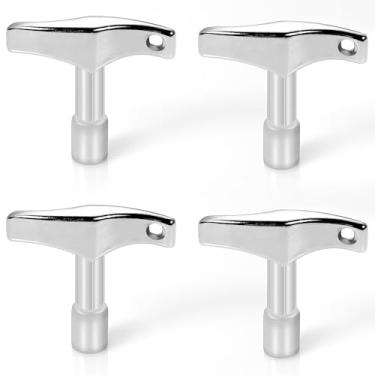 Imagem de 4 peças de chave de afinação de bateria, ferramenta de afinação de tambor para afinação de tambor para bateria acústica e eletrônica (quadrilateral)