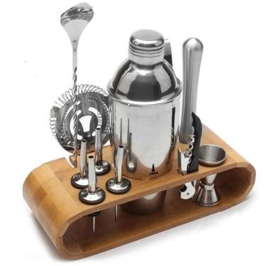 Imagem de Kit Bar Lorben Com 12 Peças Inox Coqueteleira 550ml Barman Caipirinha