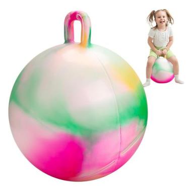 Imagem de Hopper Ball INPODAK Bouncy Ball 55 cm com alça para crianças rosa