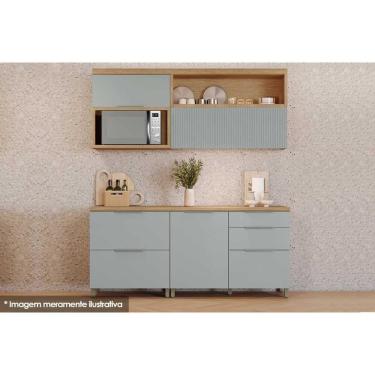 Imagem de Cozinha Completa Marquesa Gourmet 4 Peças ( 2 Aéreos + 2 Balcões) C4P20 Nature/Verde - Nesher