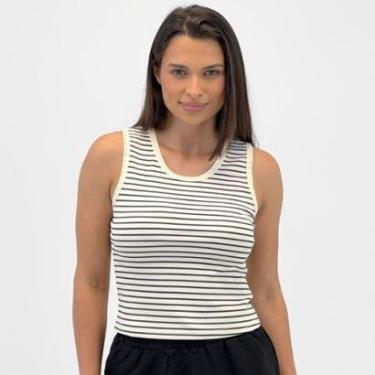 Imagem de Cropped Facinelli Regata Listrado Feminino-Feminino