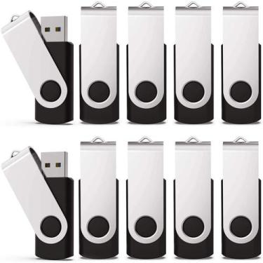 Imagem de Unidade flash USB KEXIN 8GB USB 2.0, pacote com 20 unidades, preta