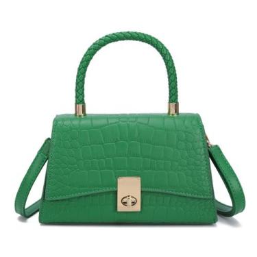 Imagem de Bolsa tiracolo JHVYF pequena para mulheres em material vegano verde