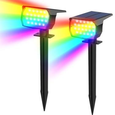 Imagem de Refletores solares Tadyreal Solar Color Changing RGB (pacote com 2)