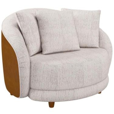 Imagem de Poltrona Decorativa Para Sala De Estar Fixa Witta M03 material sintéti