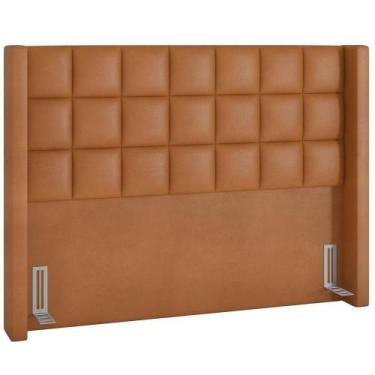Imagem de Cabeceira Cama Box Casal 140cm Paris material sintético Whisky - LYAM 