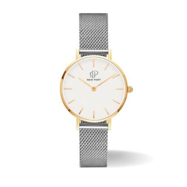 Imagem de Relógio Feminino Bicolor Analógico Casual Elegante New Port 32mm