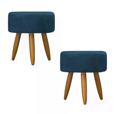 Imagem de Kit 02 Puff Decorativo Redondo - Petroleo Petroleo