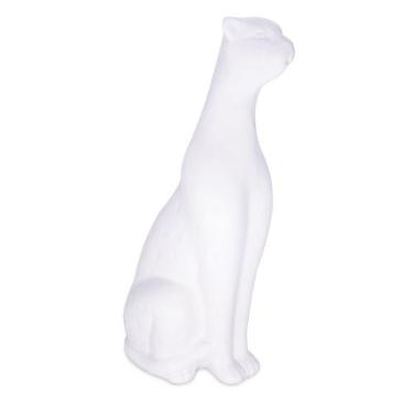 Imagem de Escultura Decorativa Leopardo Em Cerâmica Branco 13,7 cm F04 - D'Rossi