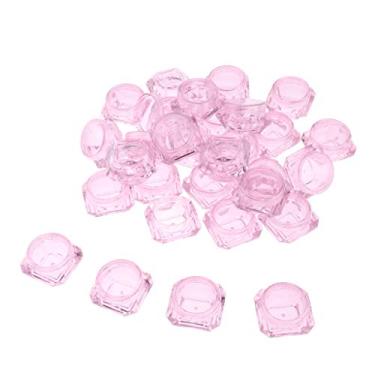 Imagem de barenx Potes de plástico 30X refil com tampas para bálsamos labiais pomadas cremes cosméticos - rosa