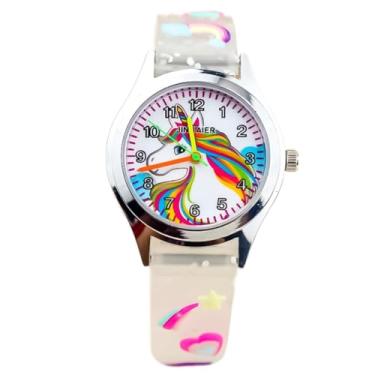 Imagem de Toyokar Relógio de pulseira de silicone clássico: relógio de desenho animado infantil moderno - bonito, simples, relógio de pulso feminino com mostrador de pulso, Transparente 83, One Size