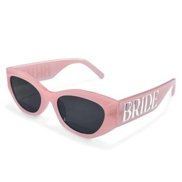 Imagem de MIUSKATL Óculos de sol Marble Bride, óculos de decoração Bride to bee, vidro de presente para festa de casamento de despedida de solteira Bach, Multi