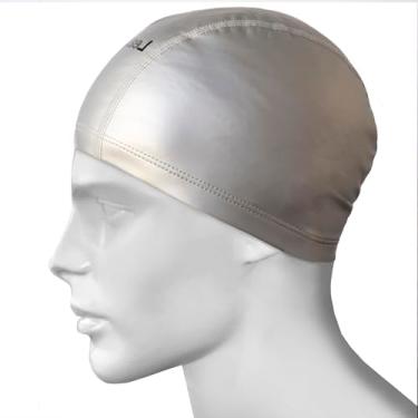Imagem de Leader Glasses Touca Confort em PU Prata – Hipoalergênica, Confortável e Resistente – Ideal para Natação e Treinos Aquáticos
