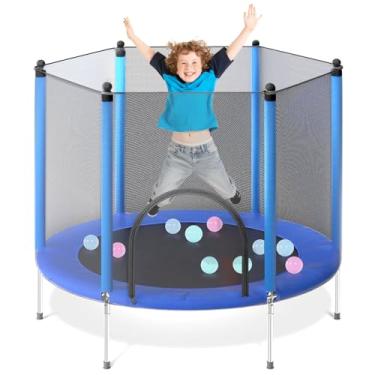 Imagem de Cama Elástica Pula Pula Infantil grande 1,4 m com Rede de Proteção para Interior e Exterior