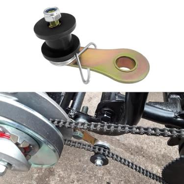 Imagem de HQRNYP Tensor de corrente, peças de bicicleta de pit, tensor de rolo de corrente resistente com mola e rolos, acessórios universais para carros compatíveis com mini bicicleta Dirt Pit de 110cc 125cc