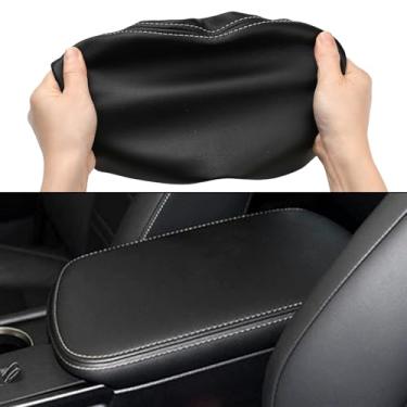 Imagem de JSCARLIFE Capa de apoio de braço do console central para L-EXUS NX200t/NX300/NX300/NX300h 2015-2021 | Acessórios interiores Tapete protetor de couro PU, protetor de caixa de armazenamento