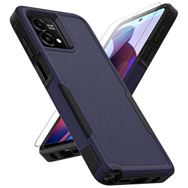 Imagem de Capa para Moto G Stylus 5G 2023: Capa protetora de camada dupla para celular resistente à prova de choque resistente com protetor de tela - proteção militar resistente - Motorola Moto G Stylus 5G 2023, azul