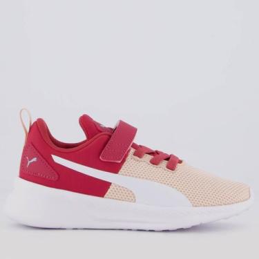 Imagem de Tênis Puma Flyer Runner V PS Infantil Rosa e Branco, 32