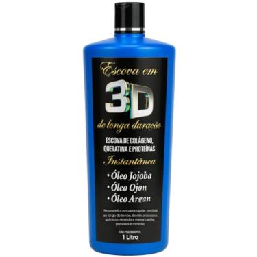 Imagem de Escova Progressiva 3D Profissional 1000ml – Alisamento Prolongado, Redução de Volume, Brilho Intenso, Anti-Frizz, Compatível Todos Tipos de Cabelo, Liso Absoluto, Uso Profissional