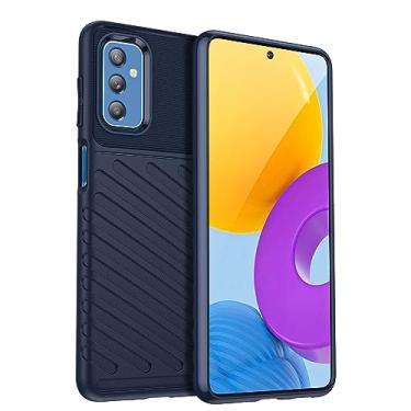 Imagem de Capa para Samsung Galaxy M52 5G. Fibra de carbono refinada, anti-queda, anti-impressões digitais, proteção integral. A capa do telemóvel é compatível com Samsung Galaxy M52 5G