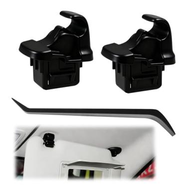 Imagem de TNJPSEK Pacote com 2 peças de substituição de clipe de suporte de viseira de sol compatível com Subaru Impreza WRX/STI Crosstrek Legacy Outback Ascent, ABS Construction Sunvisor Inner Clips Holder